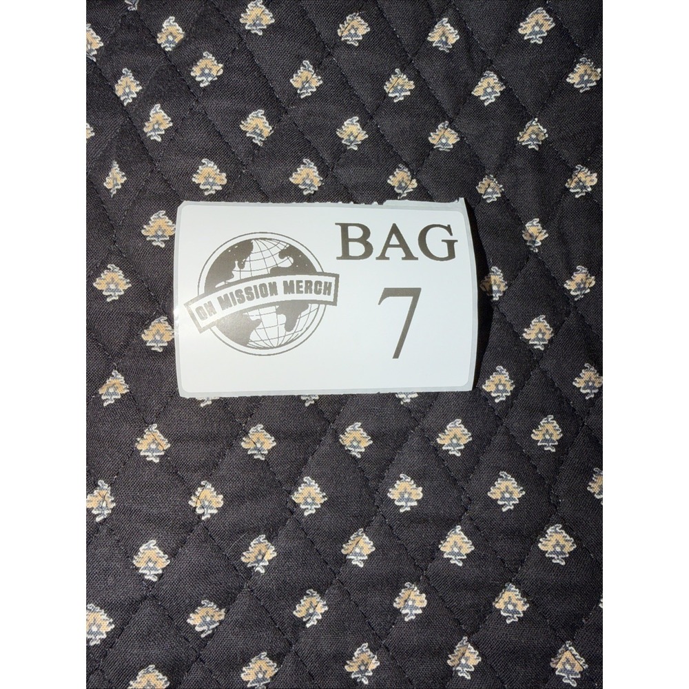 Vintage Vera Bradley Retired 2002 Classic Black Norwegian LG Duffel Travel Bag - Picture 12 of 12
